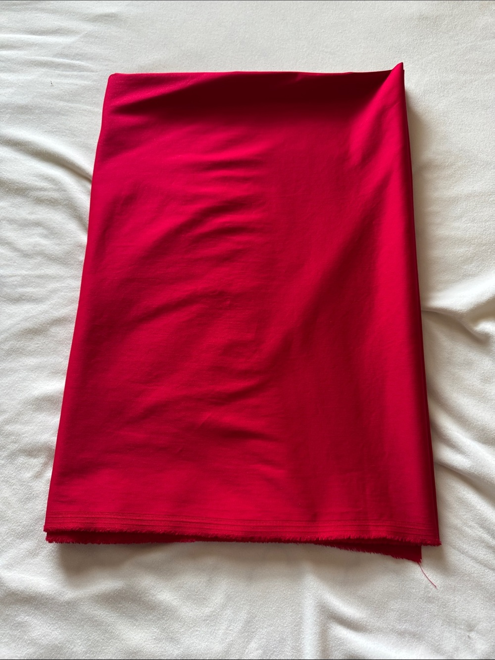 Red woven fabric